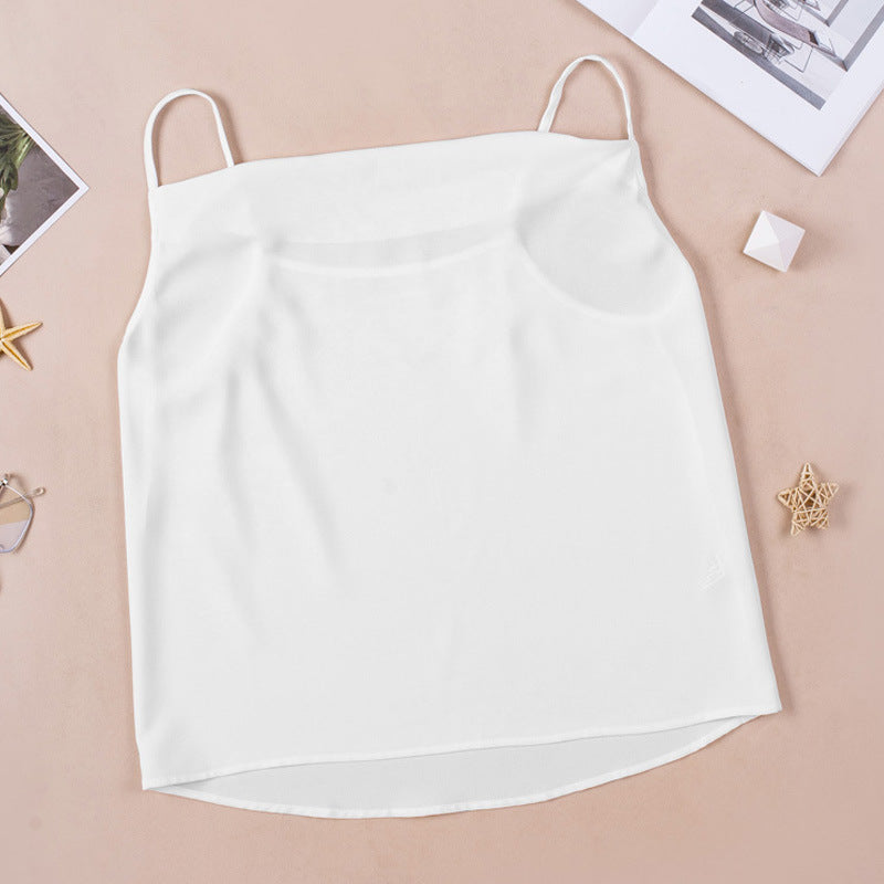 Top Loose V-neck Chiffon Tank photo 3