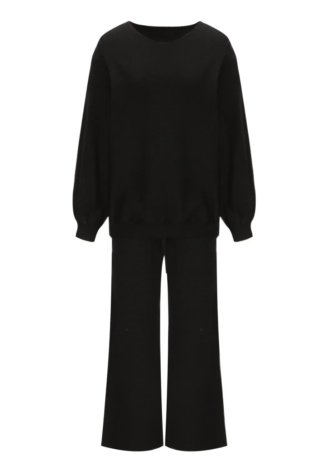 Round Neck Long Sleeve Top Pants Set (19)