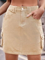 Denim Mini Skirt Pockets (3)
