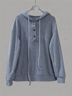 Button-front Drawstring Hoodie (11)