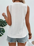 Eyelet Round Neck Tank (7)