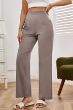 High Waist Wide Leg Pants Pockets (10)