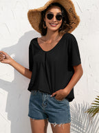 Lace Trim Short Sleeve Top (11)