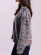 Chunky Knit V-neck Button-up Cardigan (24)