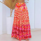 Printed Ruffled Maxi Skirt photo 1