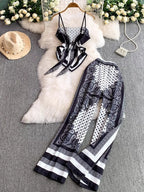 Tie Back Printed Cami Pants Set (15)