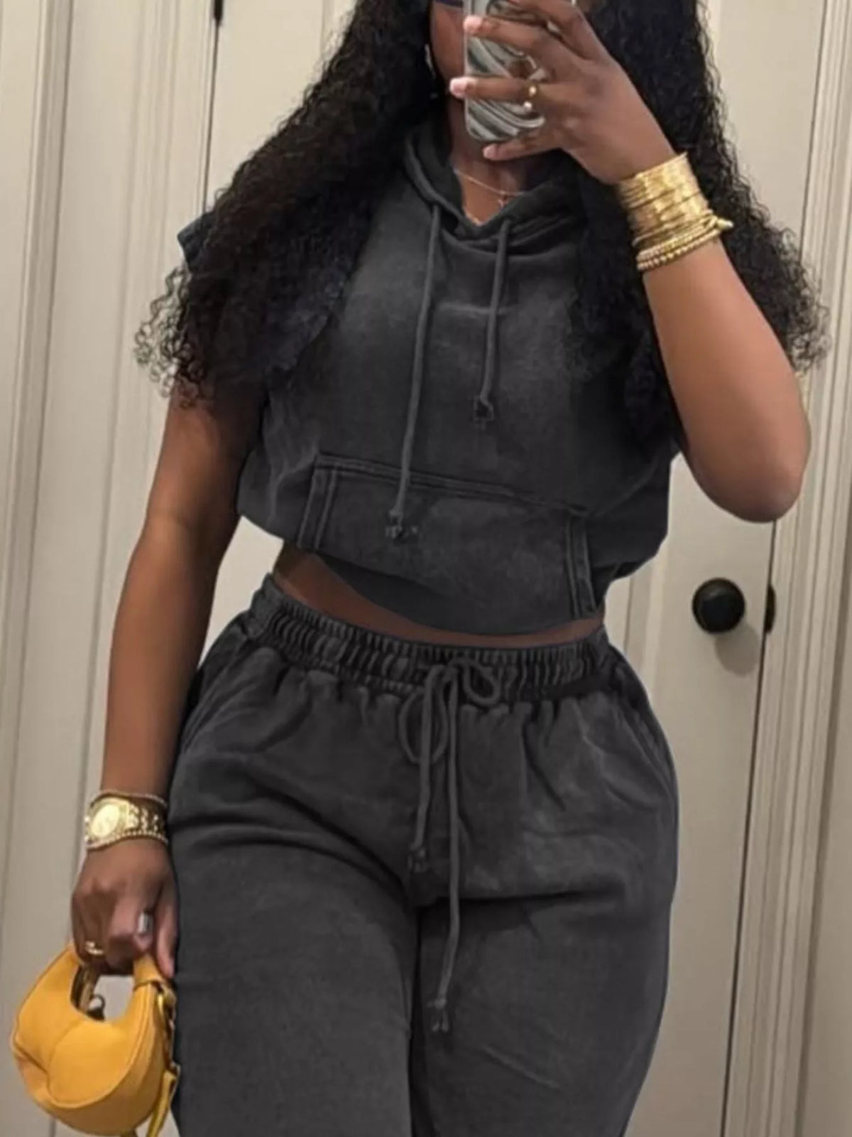Hooded Crop Top Shorts Set (8)