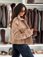 Drawstring Waist Cropped Jacket (4)