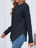 Openwork Textured Long Sleeve Top (9)