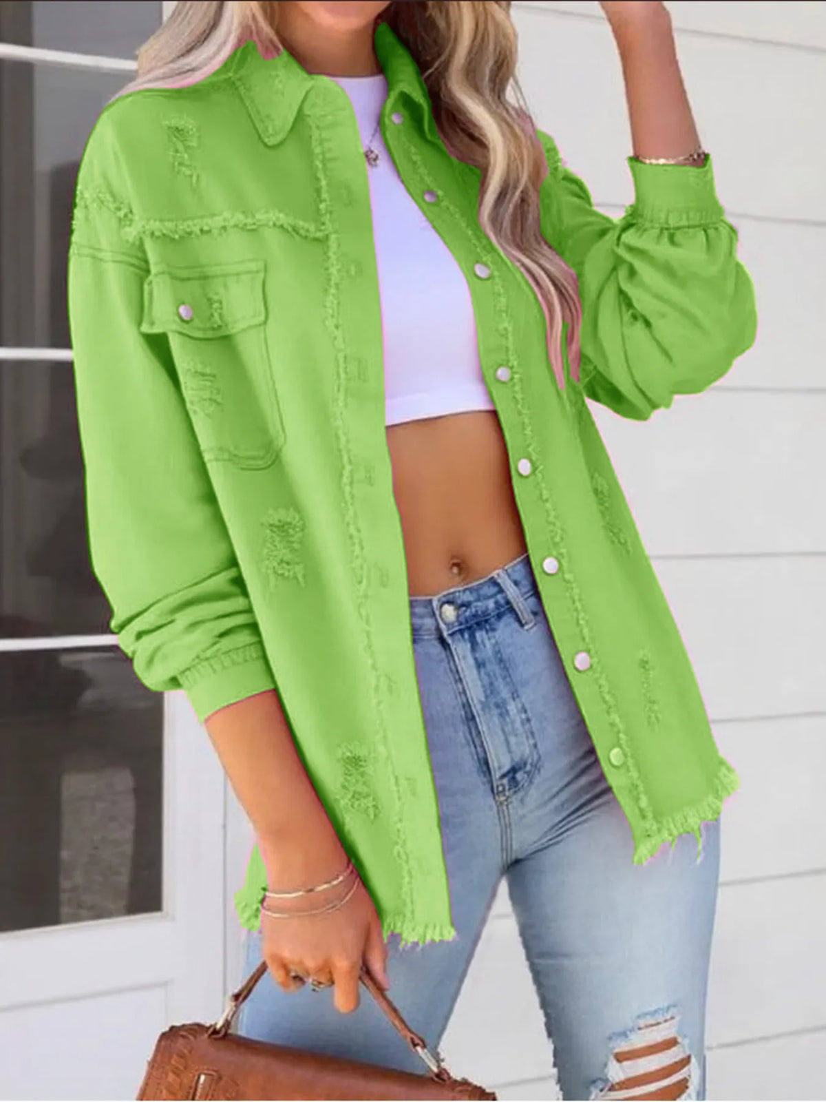 Distressed Denim Jacket Frayed Edges (13)