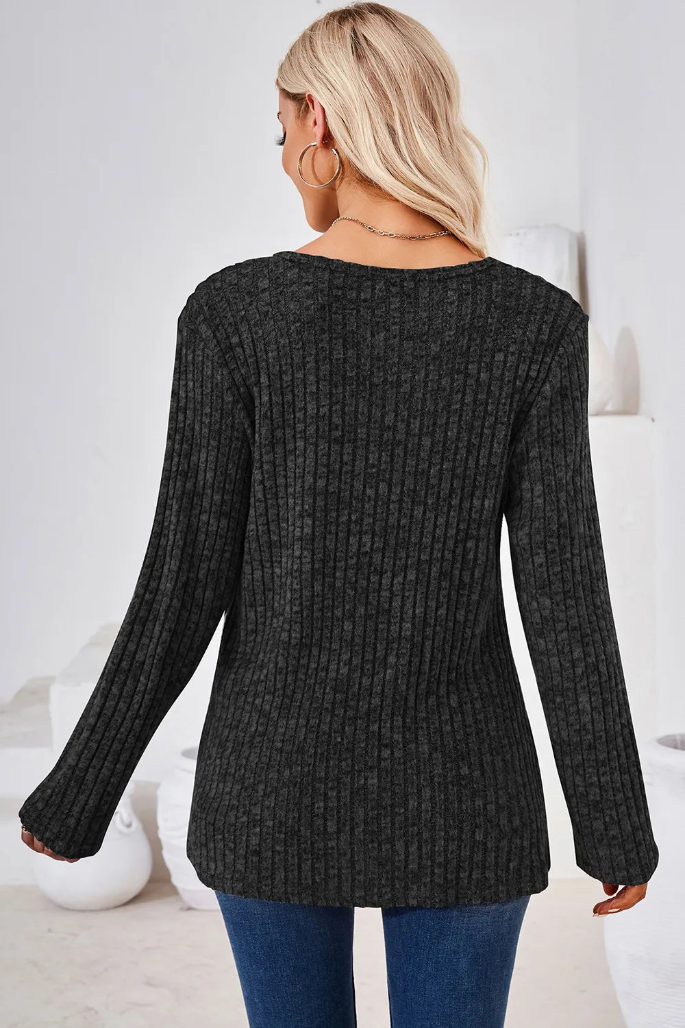 Round Neck Long Sleeve T-shirt (6)