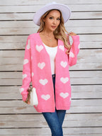 Heart Open Front Long Sleeve Cardigan (17)