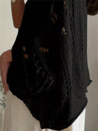 Boat Neck Crochet Knit Cover Up (6)