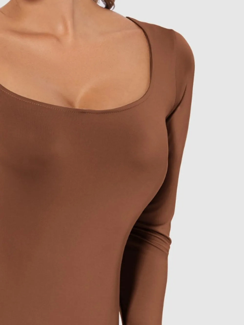 Full Size Scoop Neck Long Sleeve Bodysuit (9)