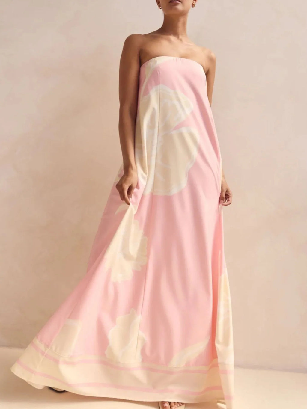 Smocked Printed Tube Maxi Dress (18)