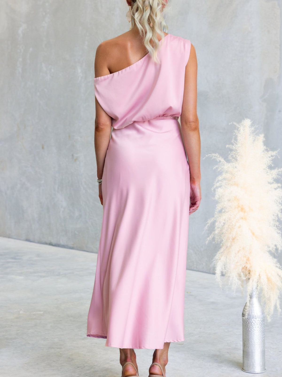 One-shoulder Tied Midi Dress (21)