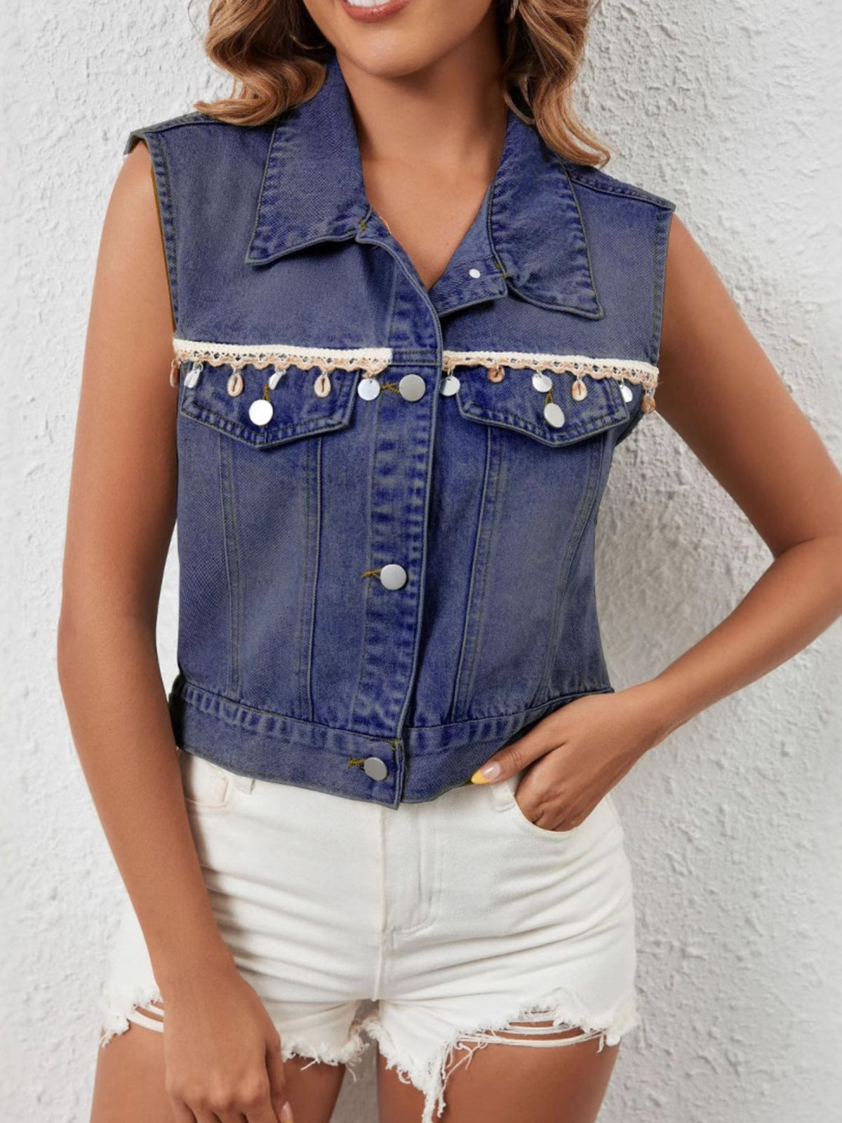 Button Up Denim Vest (6)