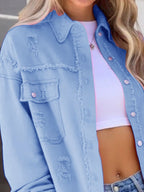 Distressed Denim Jacket Frayed Edges (23)
