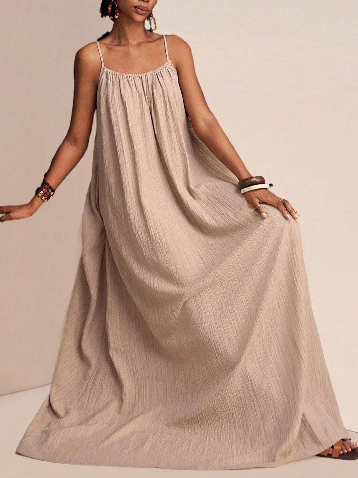 Spaghetti Strap Flowy Maxi Dress (5)
