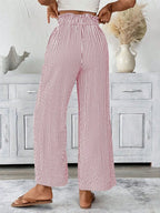Full Size Striped Wide Leg Paper Bag Pants Plus (8)
