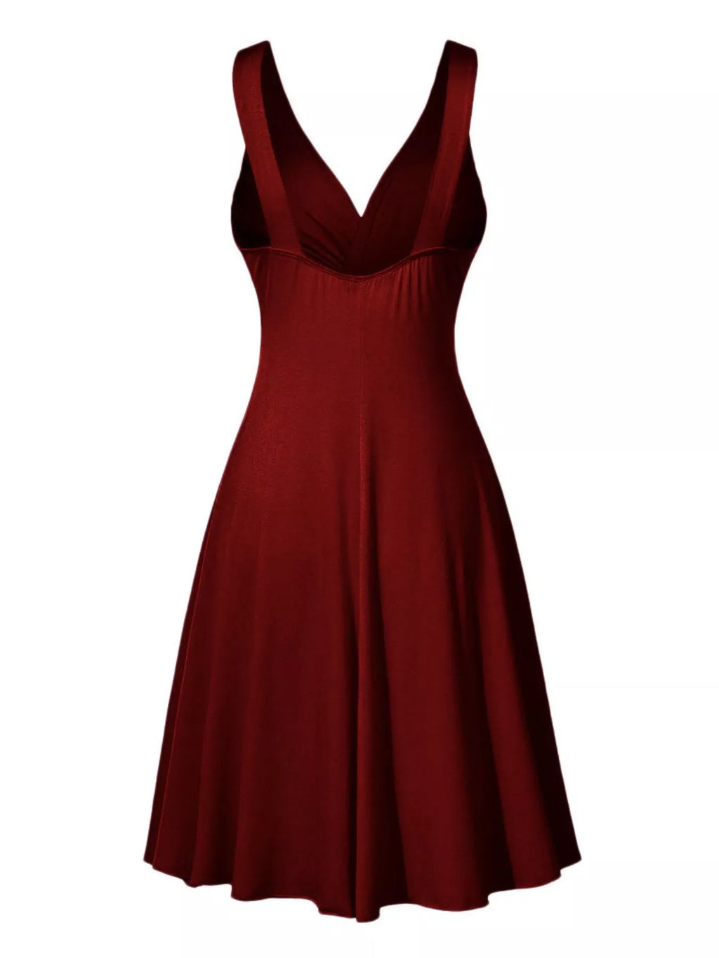 Full Size Twisted Sleeveless Ruched Waist A-line Dress Plus (3)