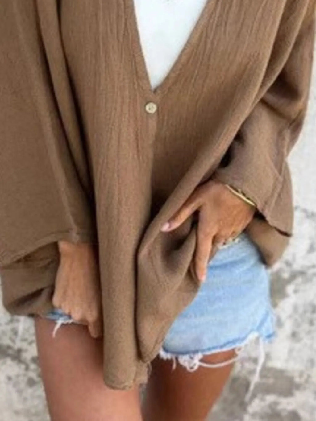 Full Size Oversized Button-up Cardigan Plus (9)