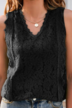 Lace V-neck Tank (3)