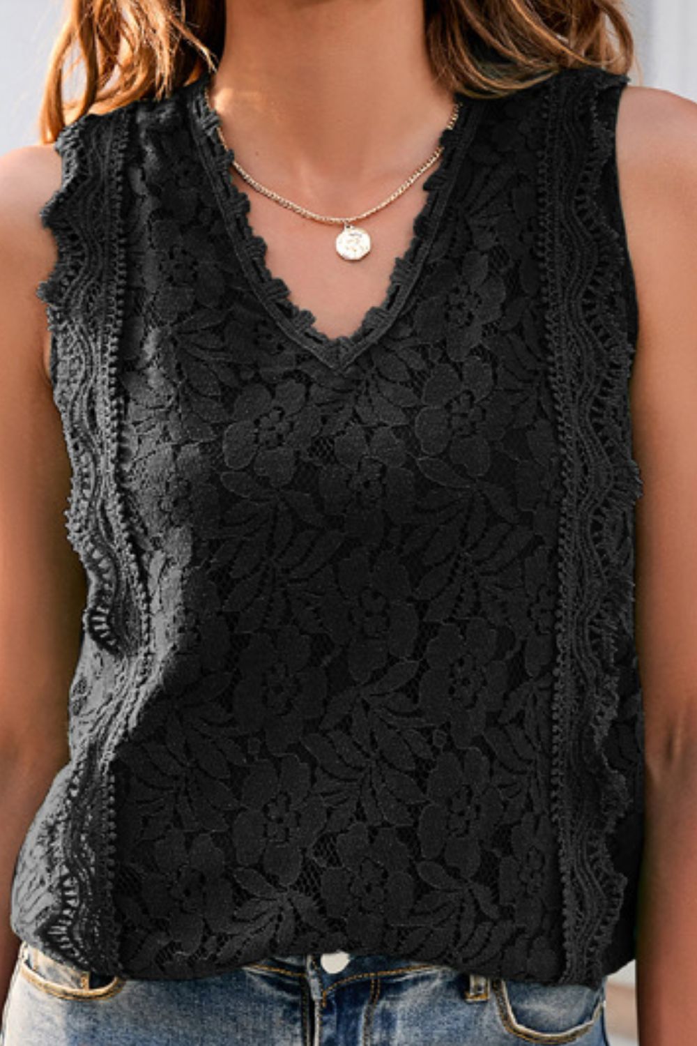 Lace V-neck Tank (3)