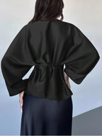 Polka Dot Round Neck Blouse (19)