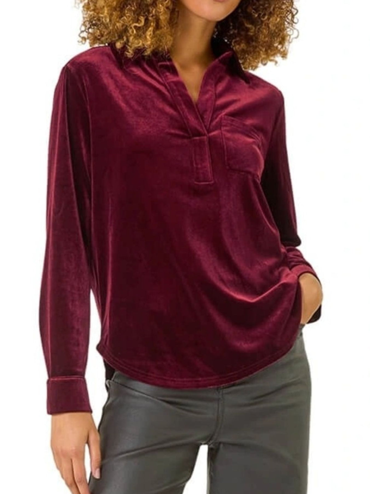 Velvet Long Sleeve Blouse (11)