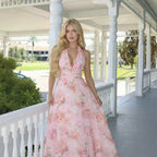Halter-neck V-neck Backless Dress photo 3