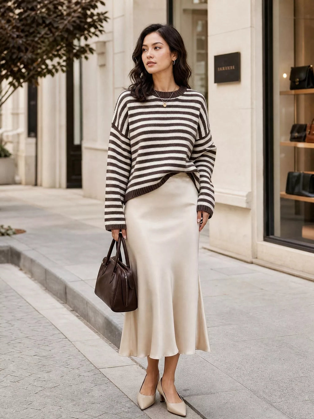 Striped Crew Neck Sweater (9)