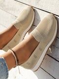 Mesh Round Toe Flat Slip-ons