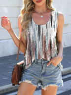 Printed Scoop Neck Wide Strap Tank (16)