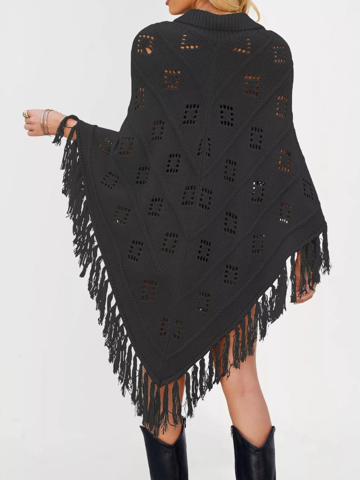Fringe Openwork Knit Cover Up (18)