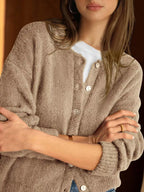 Button-down Dropped Shoulder Cardigan (4)