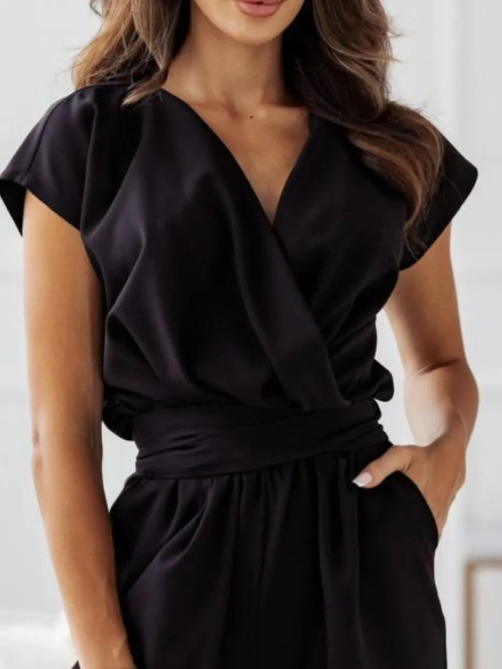 Surplice Cap Sleeve Tie Waist Jumpsuit (6)