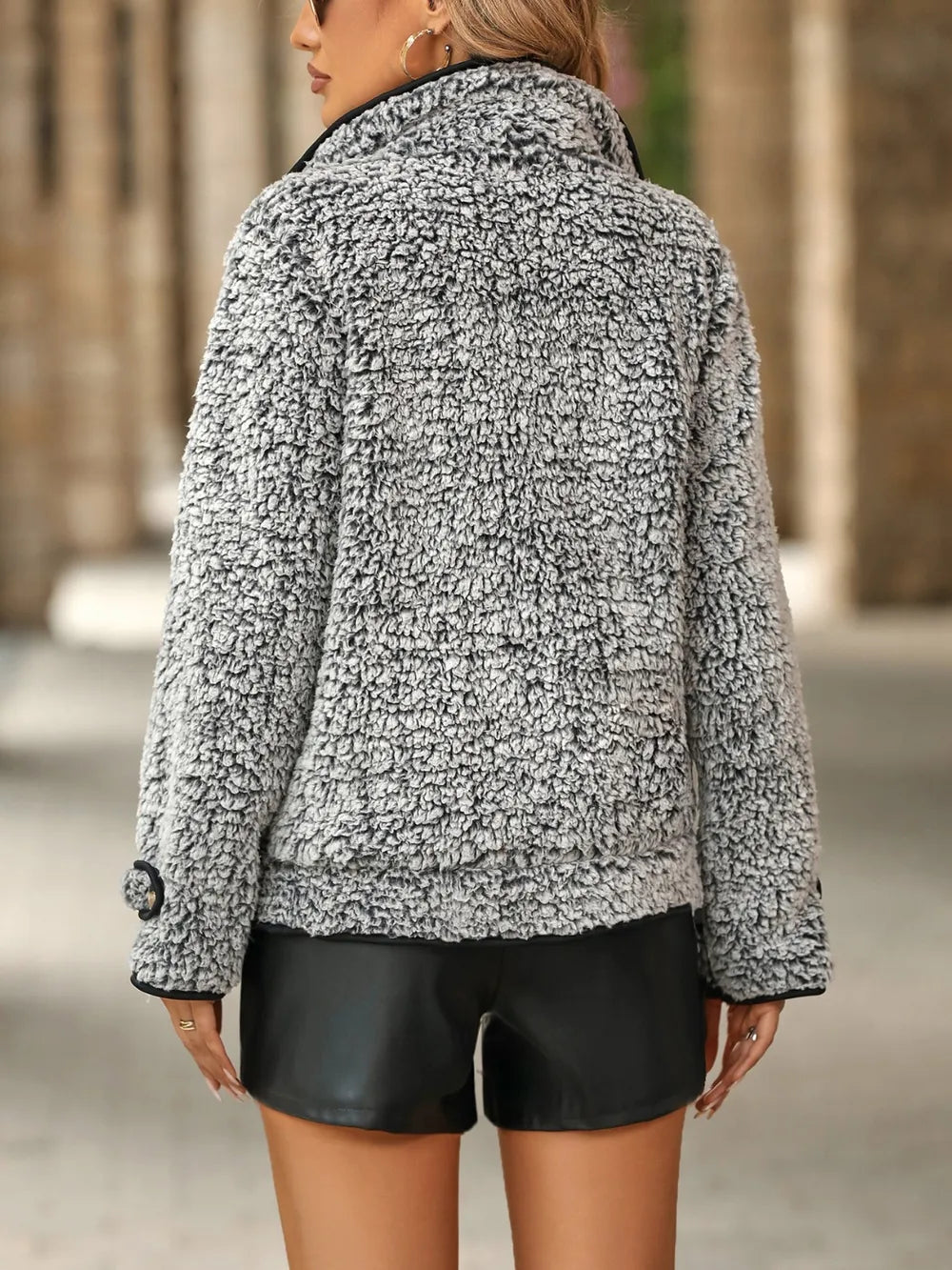 Fuzzy Pocketed Button Up Jacket (12)
