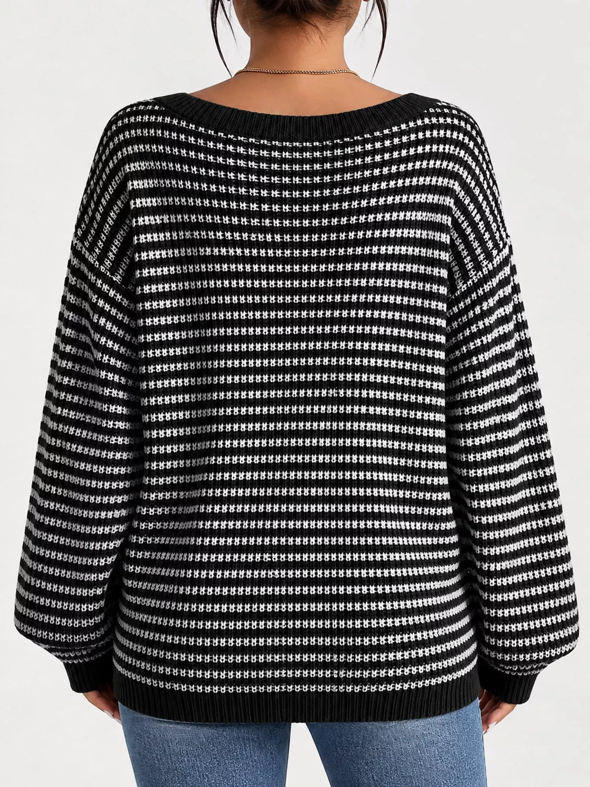 Striped Knit Boat Neck Sweater (19)