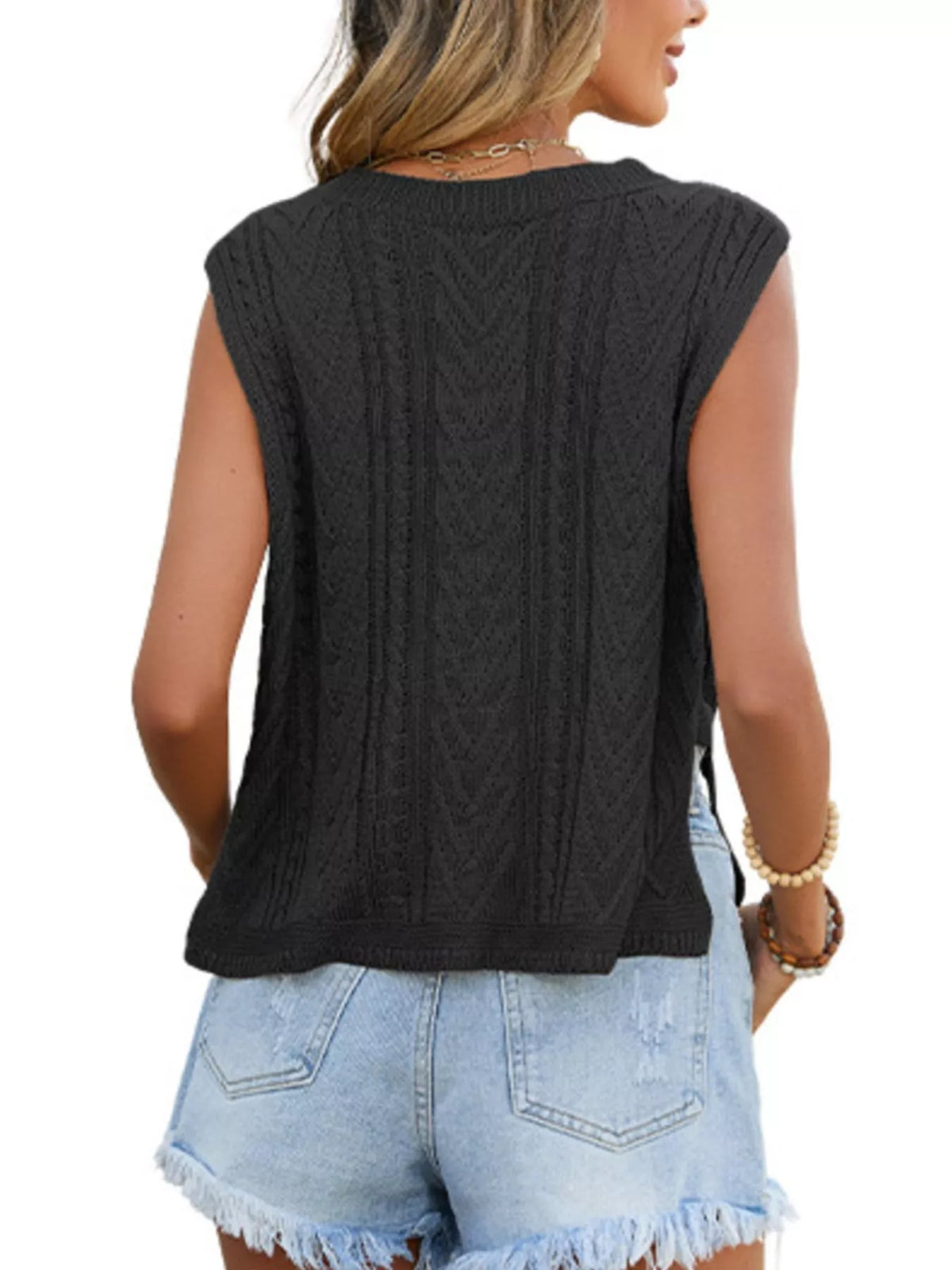 Chevron Knit Sweater Vest (6)
