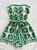 Strapless Tie Waist Romper (7)