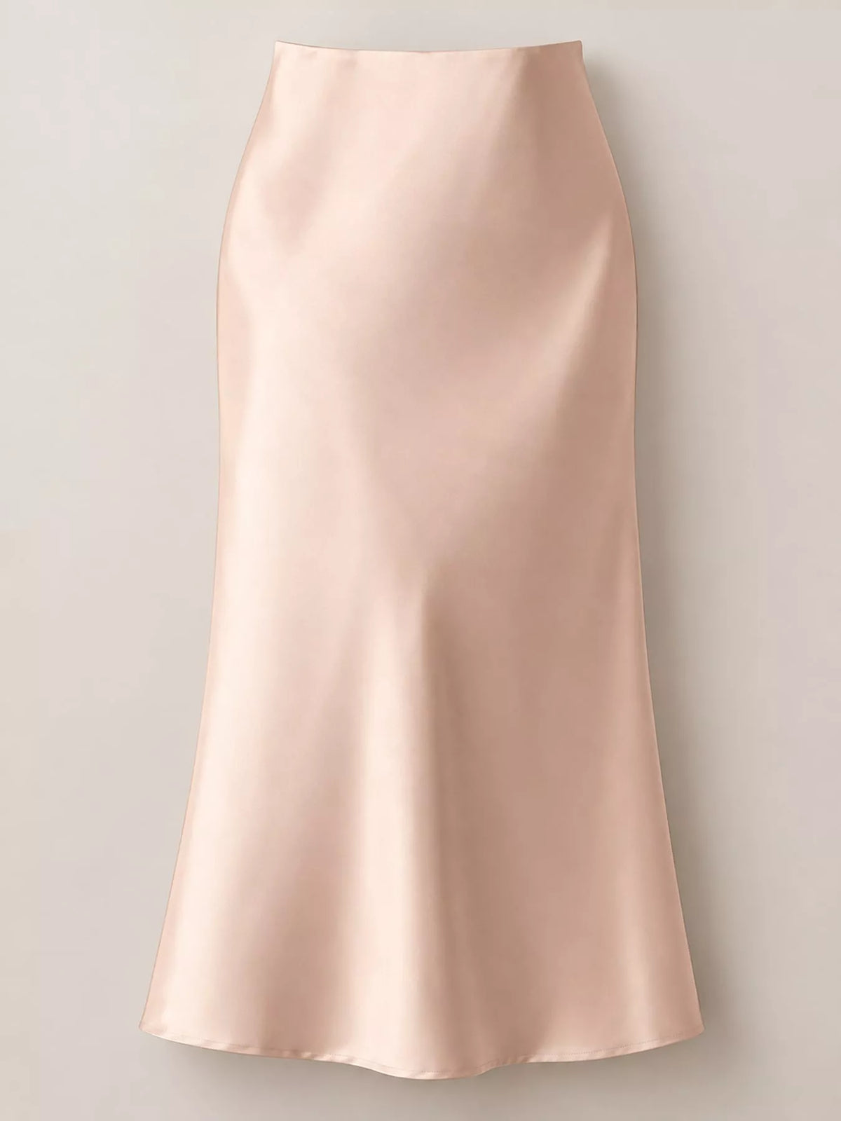 High-waisted Satin Midi Skirt (8)