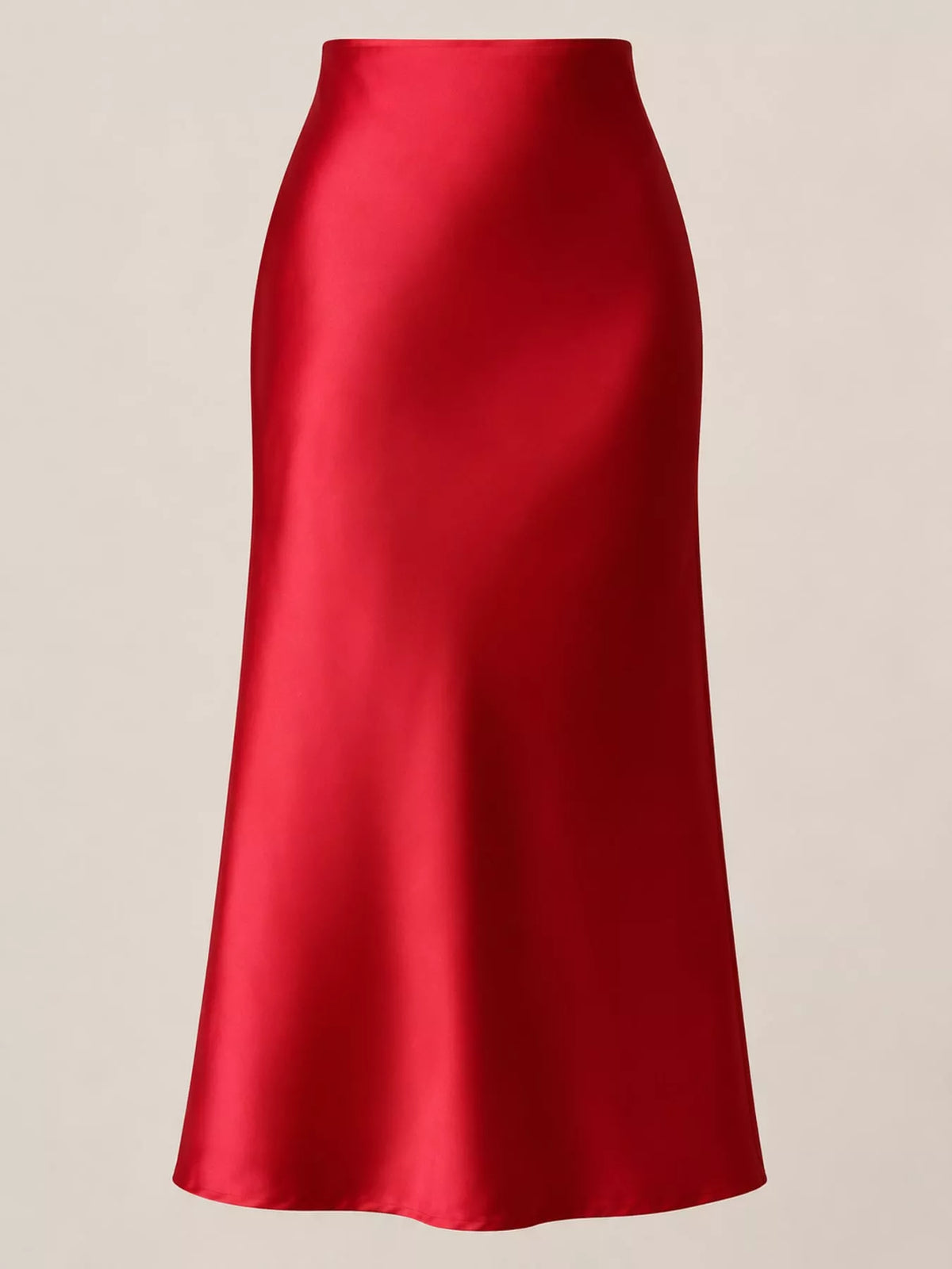 High-waisted Satin Midi Skirt (20)