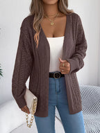 Openwork Open-front Long Sleeve Cardigan (12)