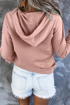 Dropped Shoulder Long Sleeve Hoodie Pocket (2)