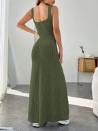 Ribbed Knit Square Neck Sleeveless Maxi Dress (13)