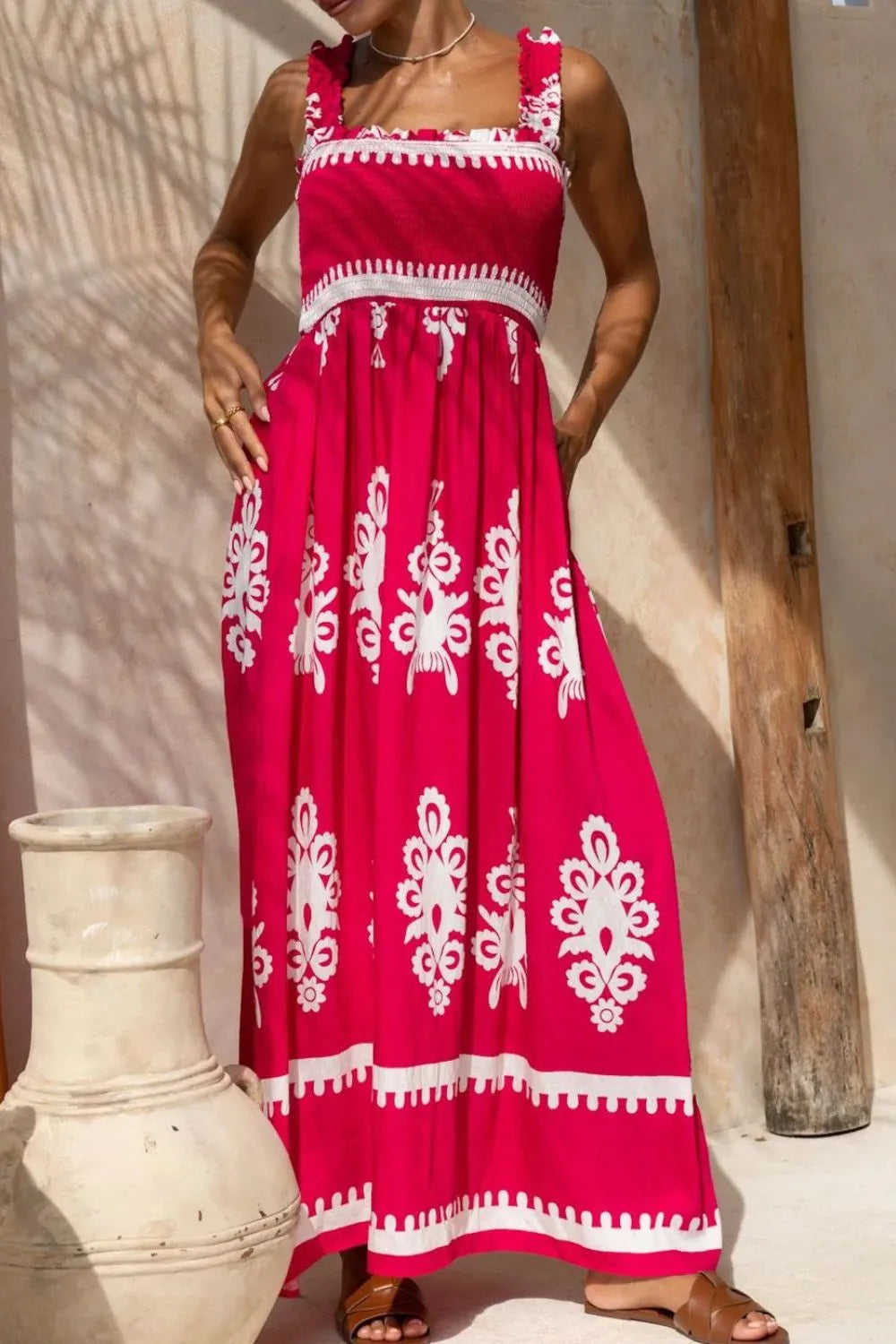Printed Square Neck Cami Dress (16)