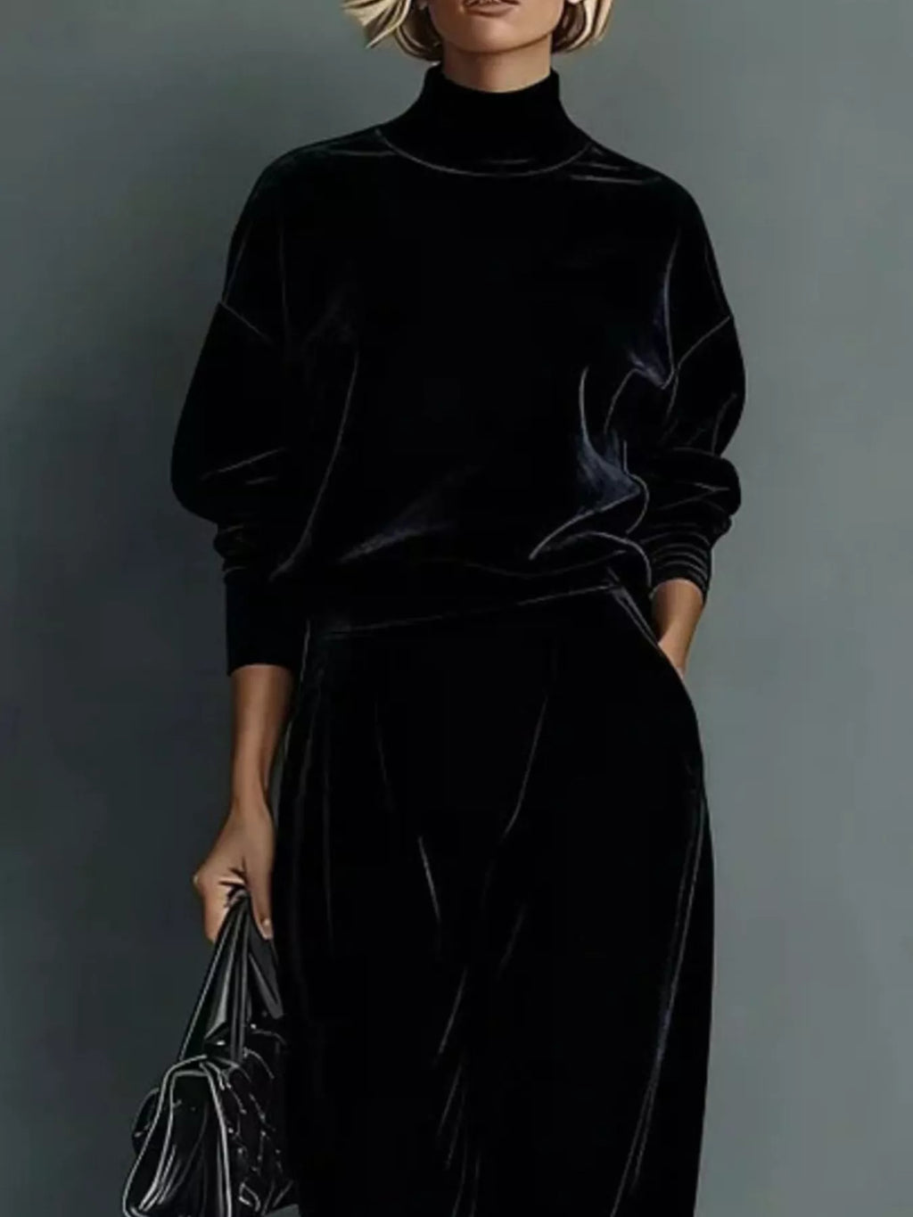 Velvet Long Sleeve Wide-leg Set (8)