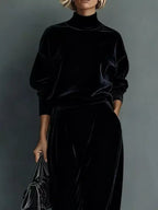 Velvet Long Sleeve Wide-leg Set (8)