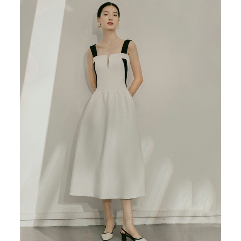 Mini French Dress Midi Party White photo 4